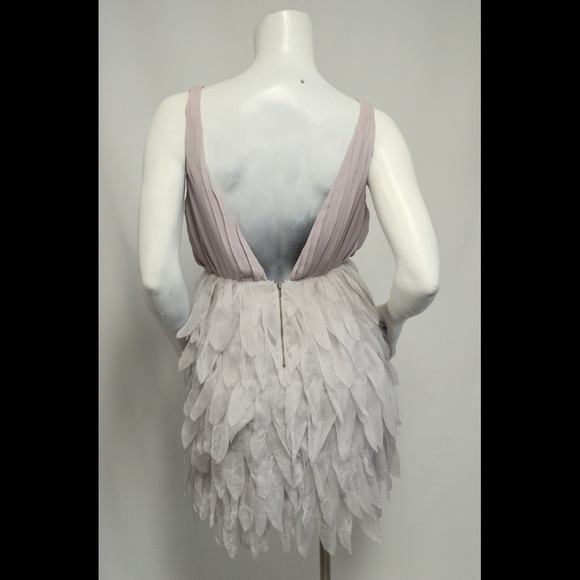 Ark & Co Feathered Style Gray Dress - Picture 6 of 8